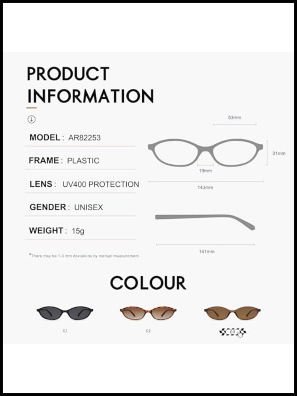 Retro Oval Cat Eye Sunglasses with UV Protection - Picture 4 of 6
